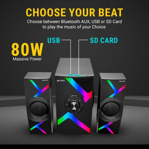 Ant Esports GS80 2.1 RGB Gaming Speakers (Black)